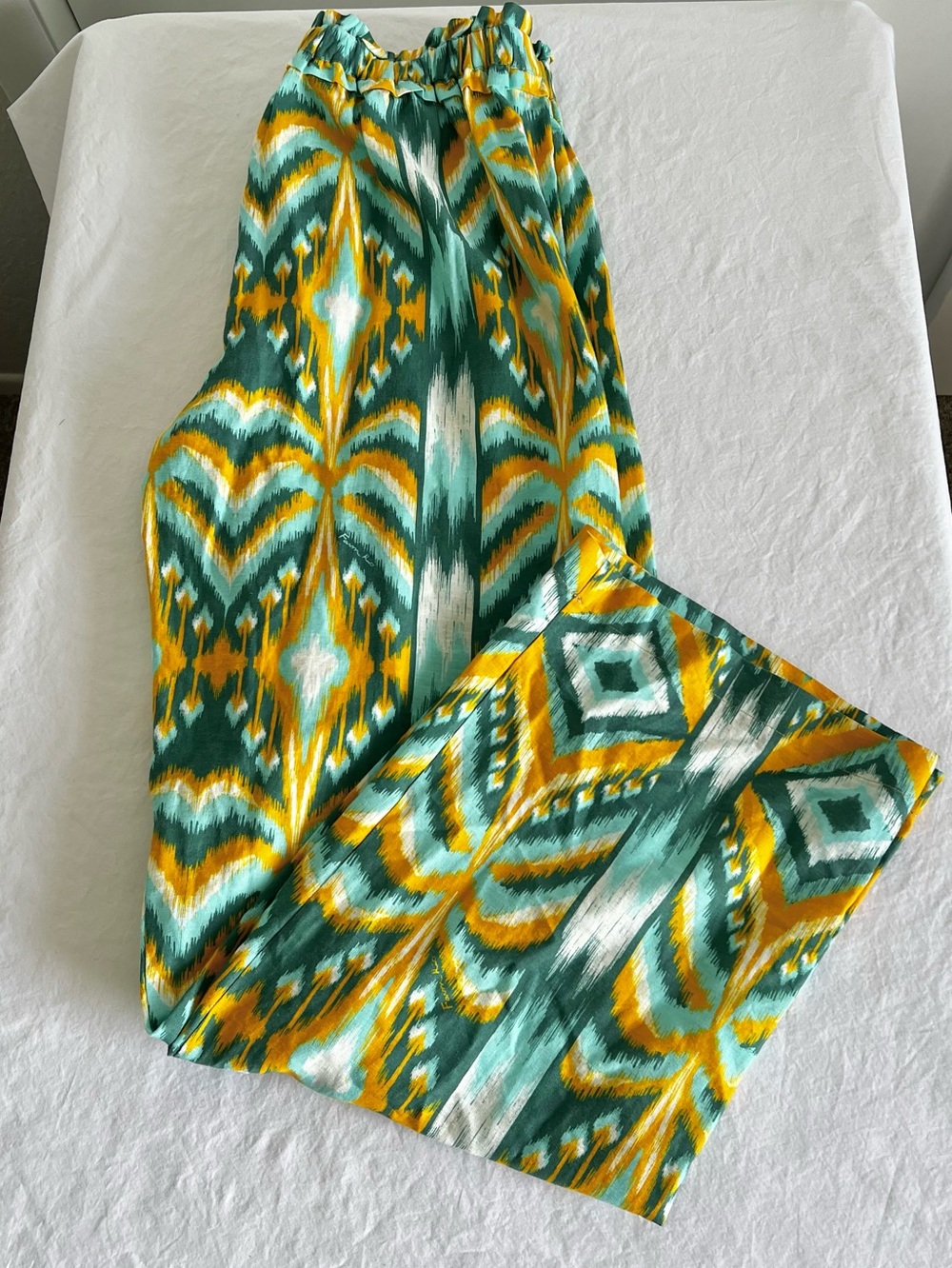 Farm Rio Ikat Tropical Tapestry Wide Leg Pant